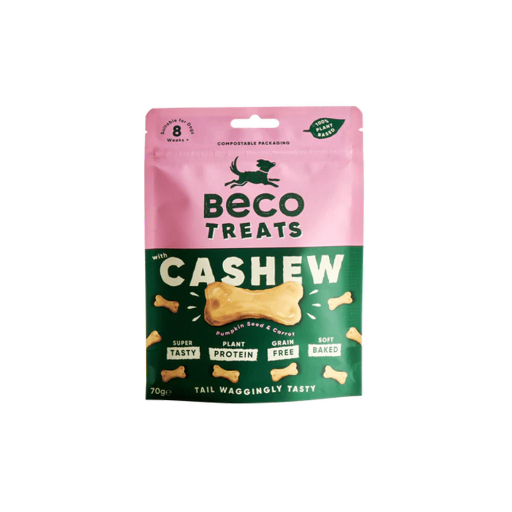 Beco Treats mit Cashew, Kürbis & Karotte für Hunde ab 8 Wochen.