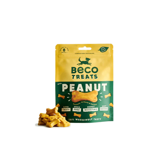 Beco Treats mit Erdnuss, Kokosnuss & Kurkuma für Hunde ab 8 Wochen.
