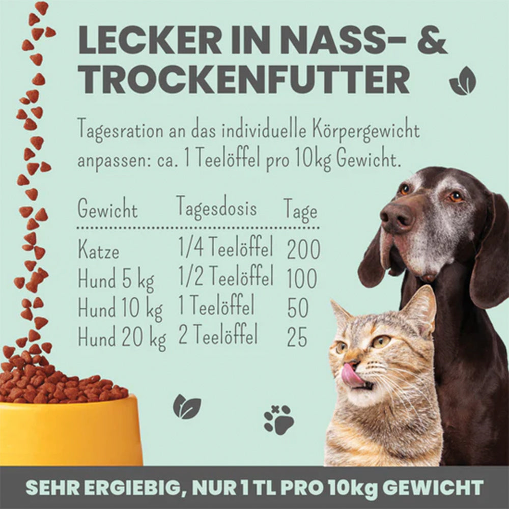 Das Premium Hanföl für Hunde und Katzen ohne THC von noms+