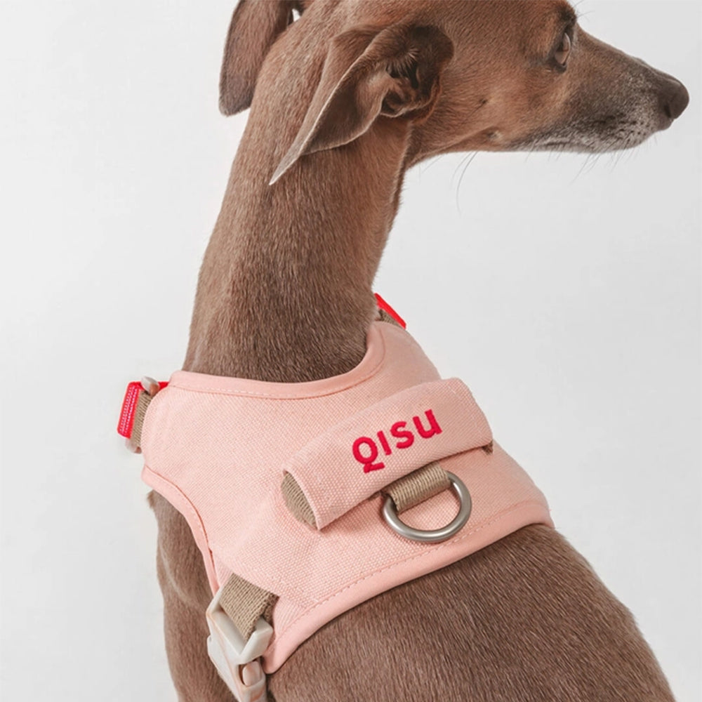 Das nachhaltige Hundegeschirr Huge Harness, light pink von Qisu.