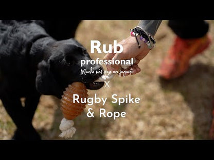 Das nachhaltige Hundespielzeug Rugby Spike & Rope aus der Kollektion Rub professional von Retorn.